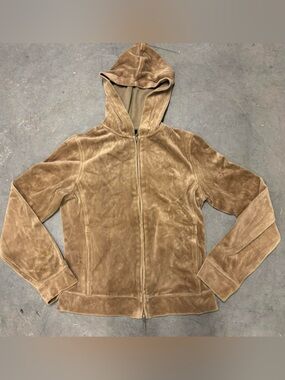 Y2k Express Velour Double Zip Up Hoodie